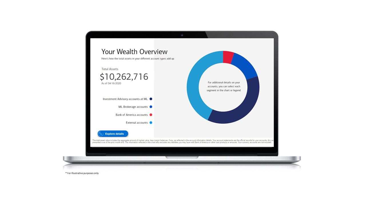 A screen from Merrill's Digital Wealth Overview