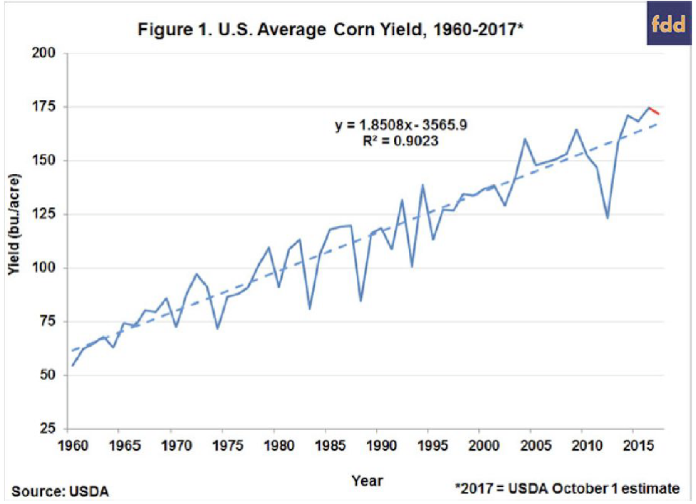 U.S. corn yield