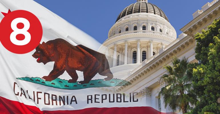 california state capitol flag