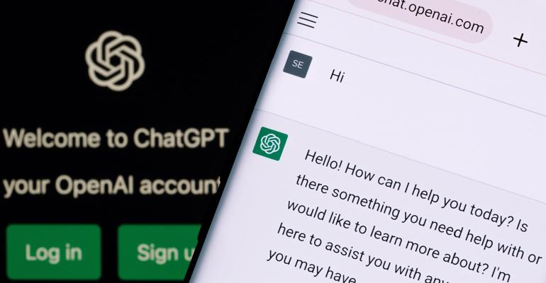 ChatGPT being used on a smartphone