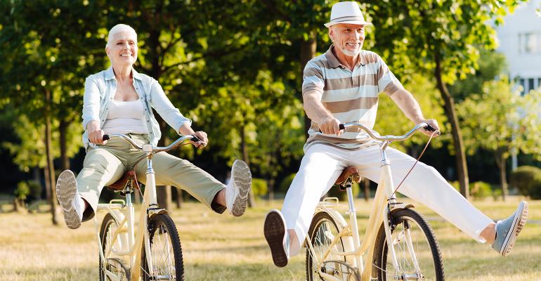 baby boomers riding bikes