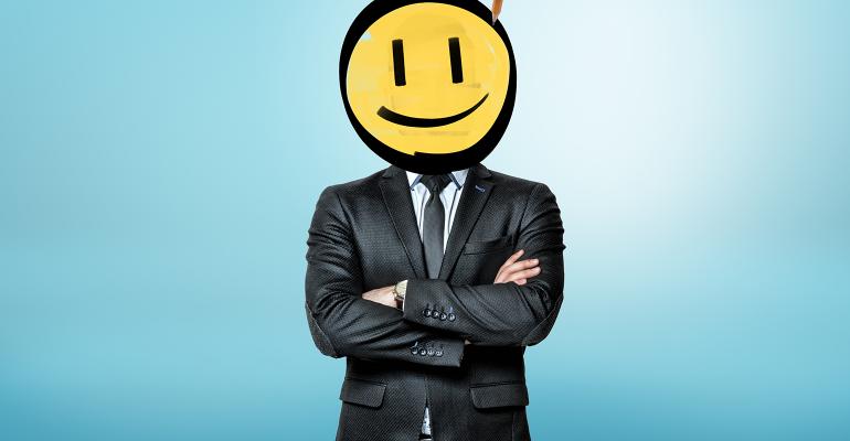 smiley face businessma