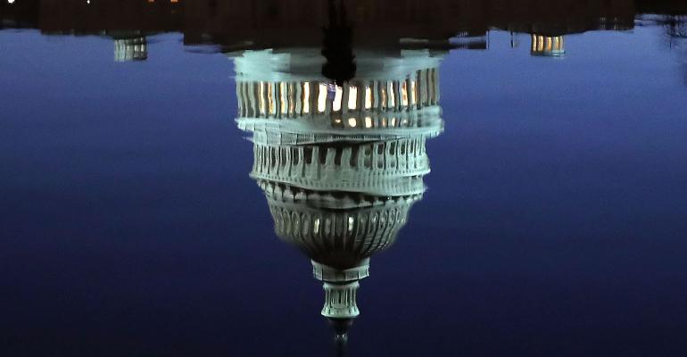 Capitol building reflection