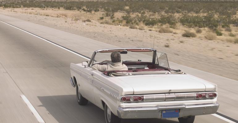 convertible on highway