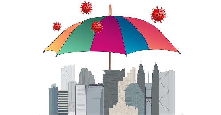 skyline umbrella coronavirus