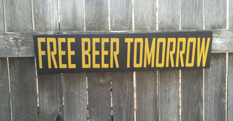 free  beer tomorrow sign