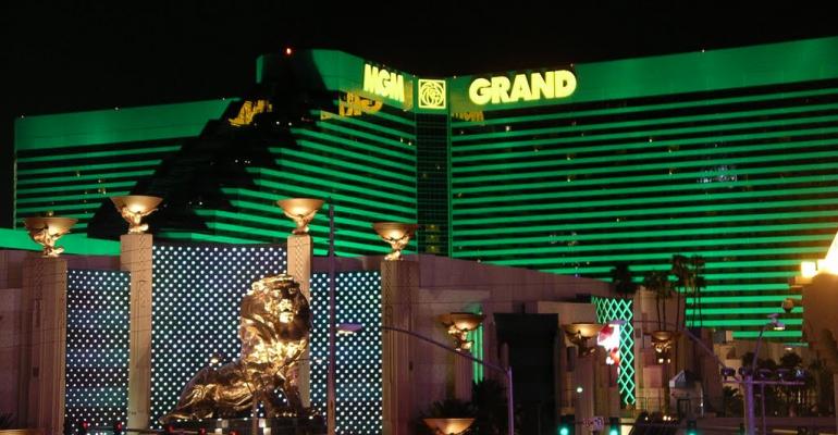 The MGM Grand which opened in 1993 is the undisputed behemoth of the hospitality world with 6198 rooms The 30story tower rises 208 feet high and features more than 170000 sq ft of casino space a number of highprofile restaurants including Michelinrated Joel Robuchon Restaurant Tom Colicchios Craftsteak and Wolfgang Puck Bar  Grill a 16800seat event arena a 380000sqft convention center and a collection of shops And what kind of a Las Vegas hotel would be complete without a weddin