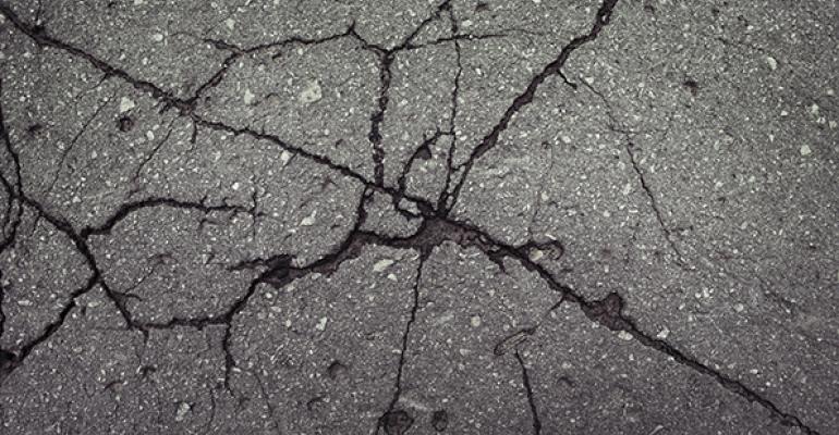 Perform regular sealing of cracks in sidewalks and paved areas during fall Water that freezes inside of these cracks can cause the concrete to spall and deteriorate leading to more costly repairs laternbspWater penetration also can cause the subgrade to soften leading to settlement and potholes