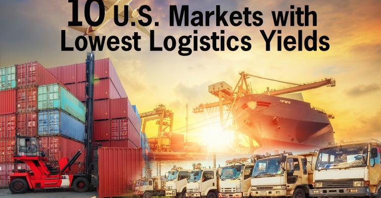 ten US markets lowest logistics yields