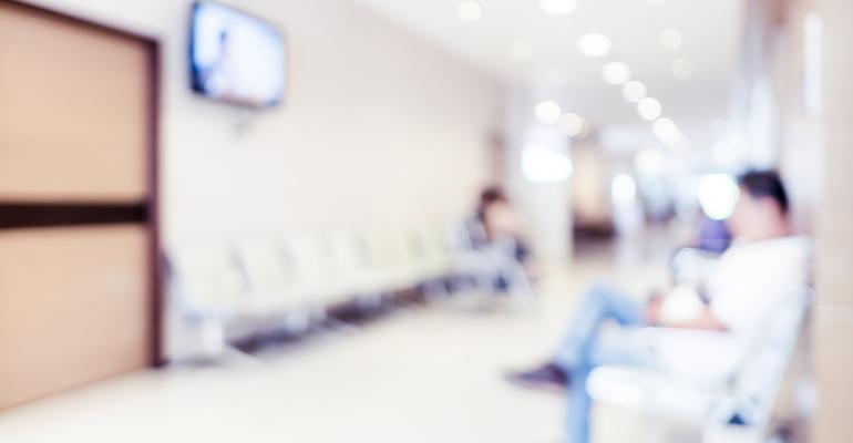 hospital waiting room blurry