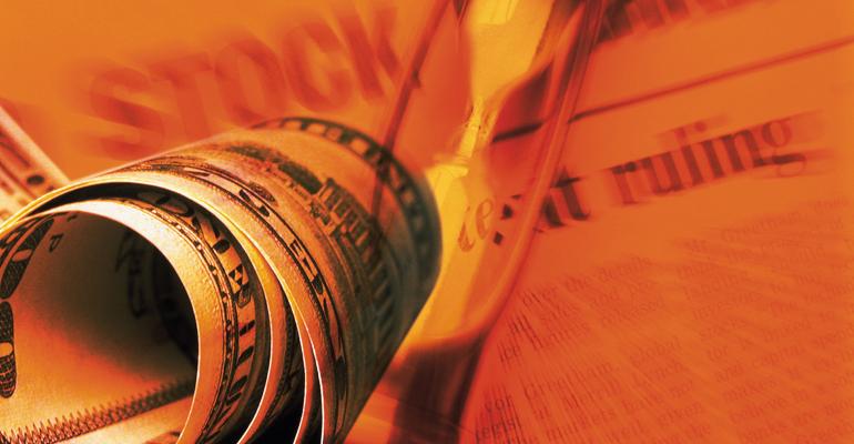 money hourglass newspaper stock market