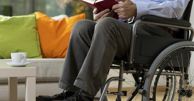reading sitting in wheelchair