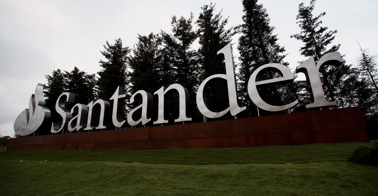 Santander Bank sign