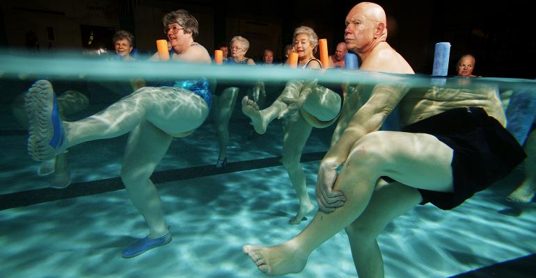 seniors in pool