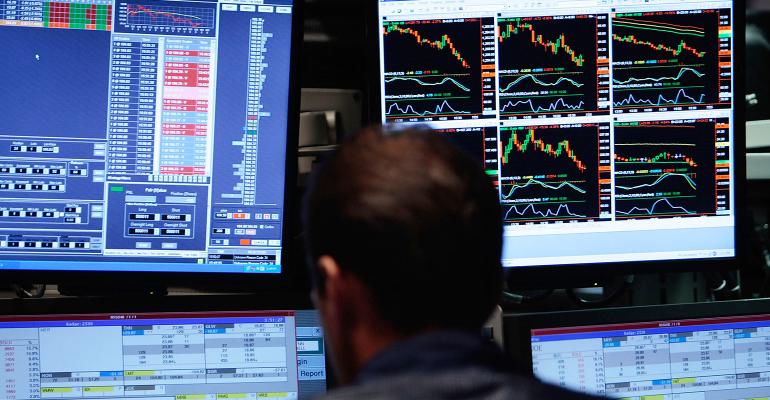 stock market screens prices