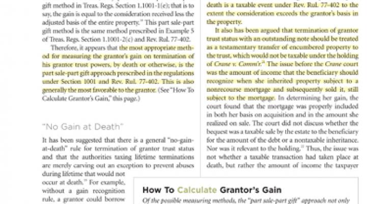 How to calculate a Grantor’s Gain