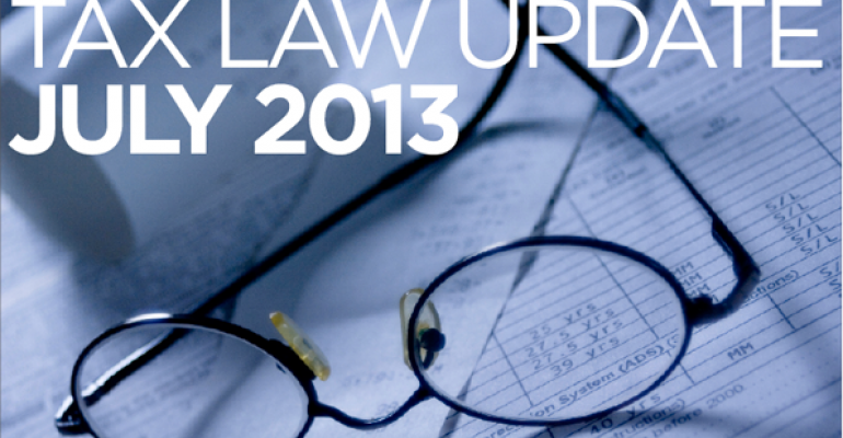 Tax Law Update: July 2013