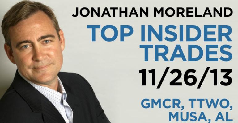 Top Insider Trades 11/26/13: GMCR, TTWO, MUSA, AL
