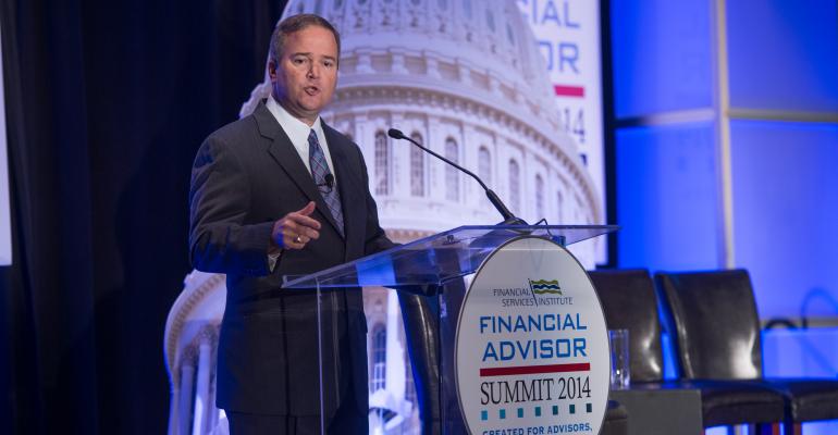 FSI President and CEO Dale Brown speaking at the organization39s recent Financial Advisor Summit event in Washington DC