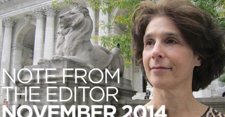 Note From The Editor: November 2014