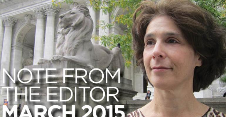Note From The Editor: March 2015