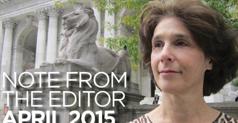 Note From The Editor: April 2015