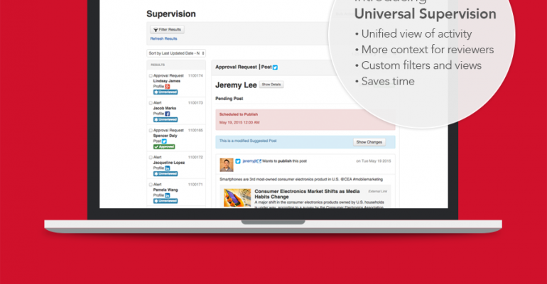Hearsay Social Launches &#039;Universal Supervision&#039; Dashboard