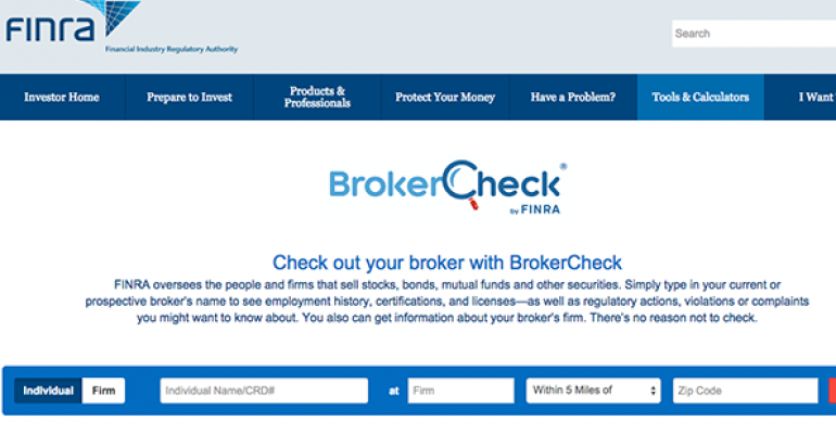FINRA Marketing BrokerCheck