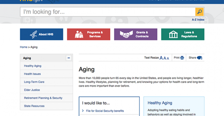 Obama Administration Launches Aging.gov