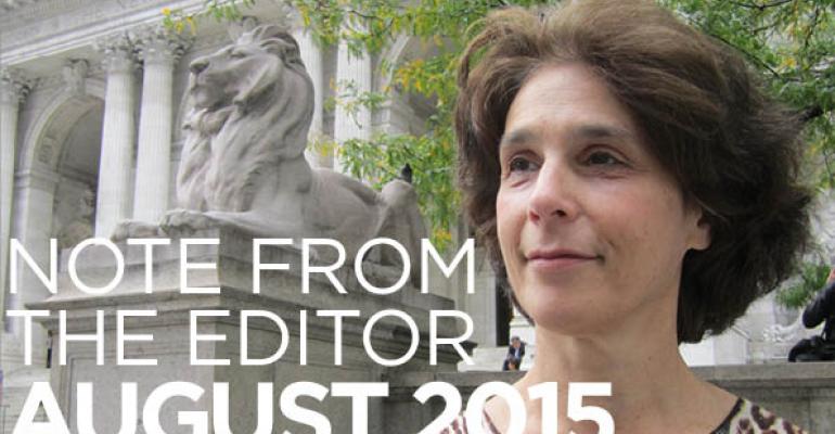 Note From The Editor: August 2015