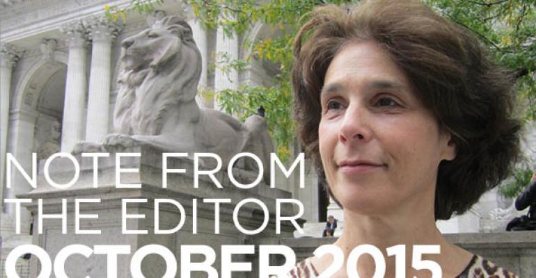 Note From The Editor: October 2015