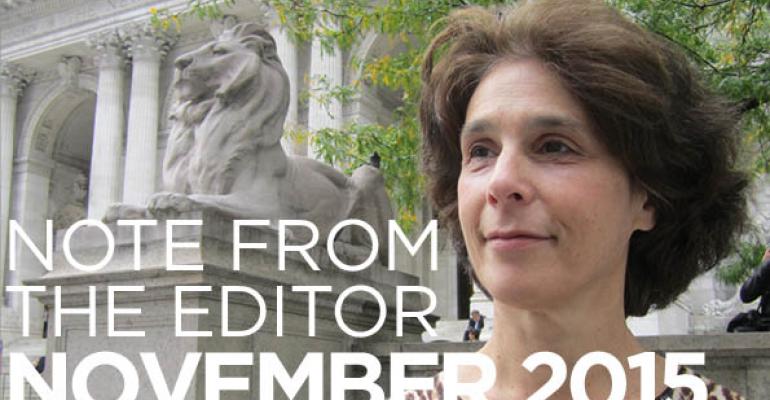 Note From The Editor: November 2015