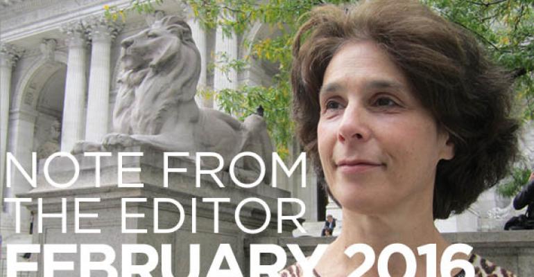 Note From The Editor: February 2016