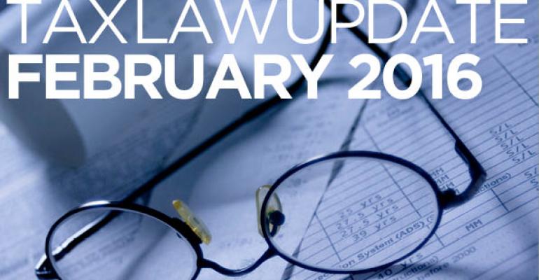 Tax Law Update: February 2016