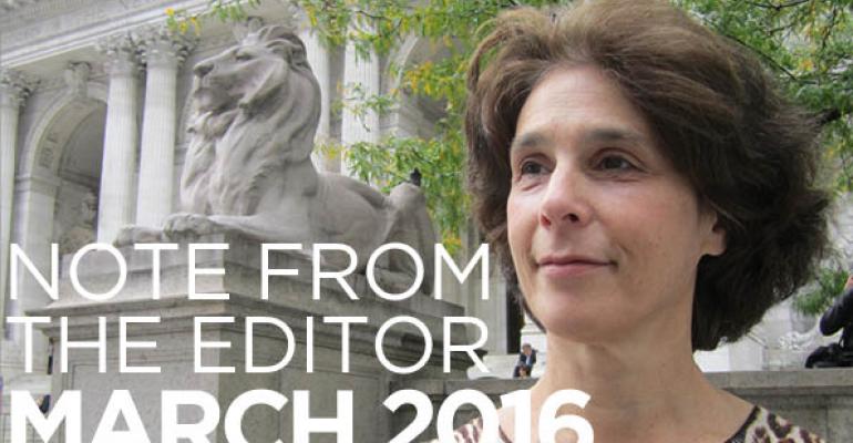 Note From The Editor: March 2016