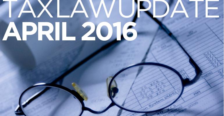 Tax Law Update: April 2016