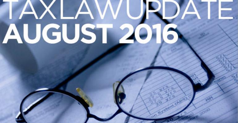 Tax Law Update: August 2016