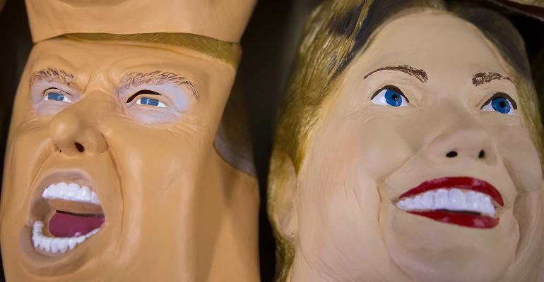 Clinton Trump masks