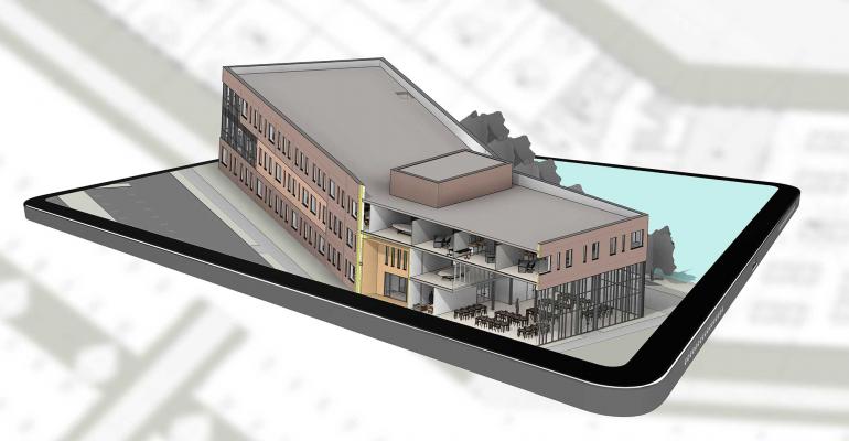 tablet rendering building