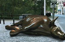 Wall Street bull down