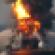 offshore oil rig on fire