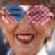 Retiree wearing American flag glasses