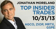 Top Insider Trades 10/31/13: AGCO, ZIOP, MRTX, GSPE