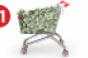 money shopping cart