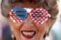 American flag glasses retiree