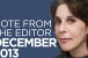 Note From The Editor December 2013