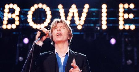 David Bowie performing in 2002.